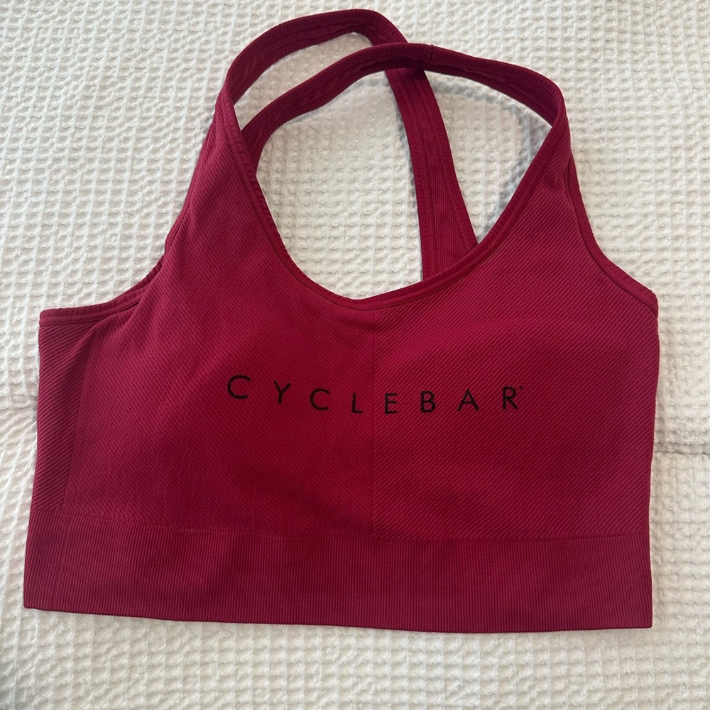 Cyclebar Red Racerback Sports Bra